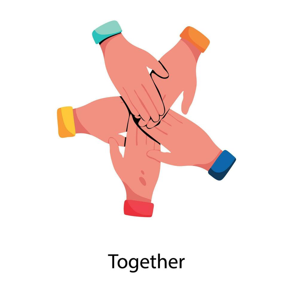 Trendy Together Concepts vector