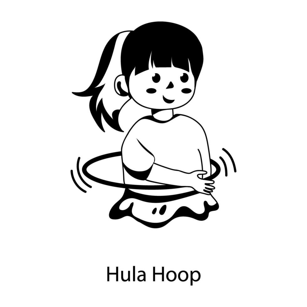 Trendy Hula Hoop vector