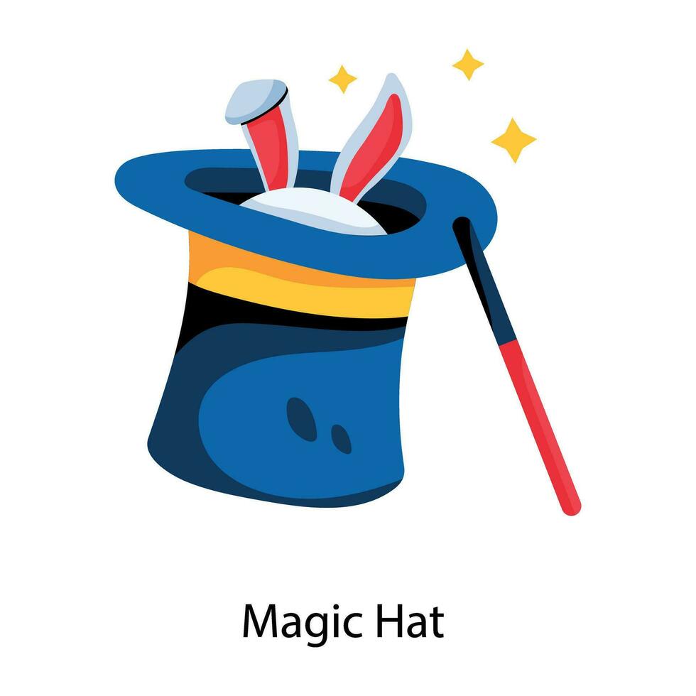 Trendy Magic Hat vector
