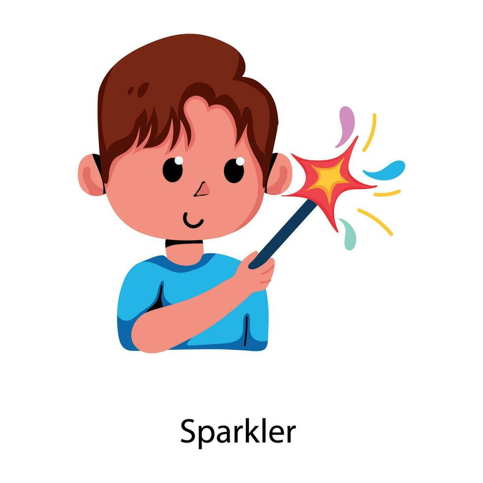 Trendy Sparkler Concepts vector