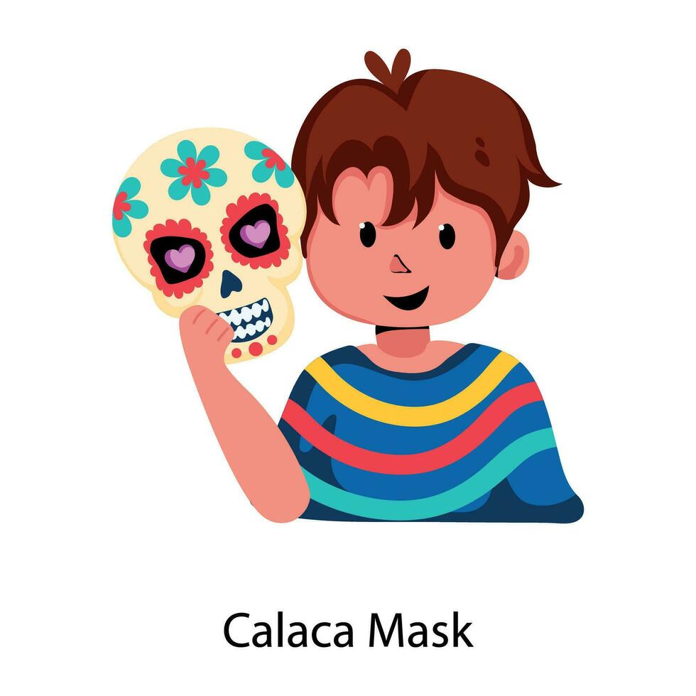 Trendy Calaca Mask vector