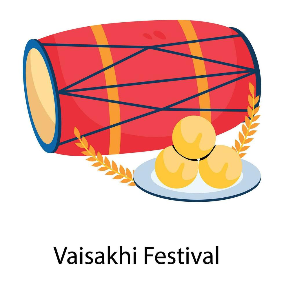 Trendy Vaisakhi Festival vector