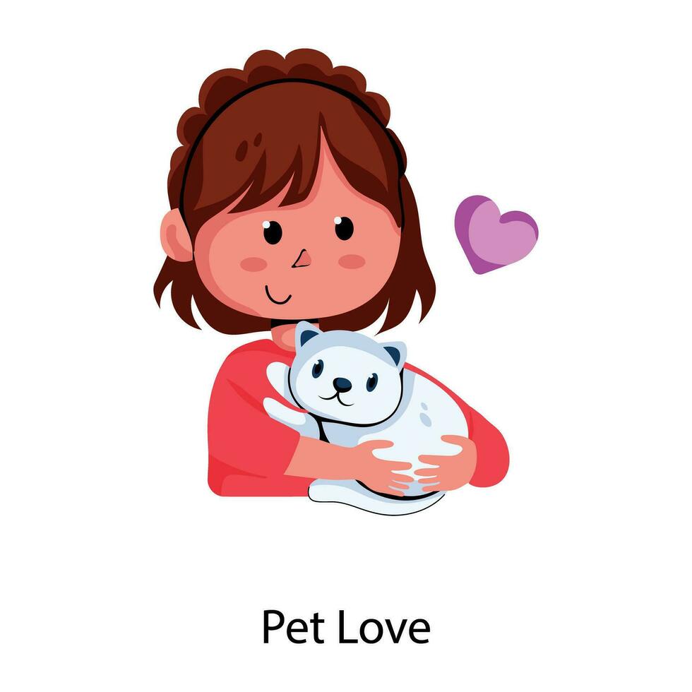 Trendy Pet Love vector