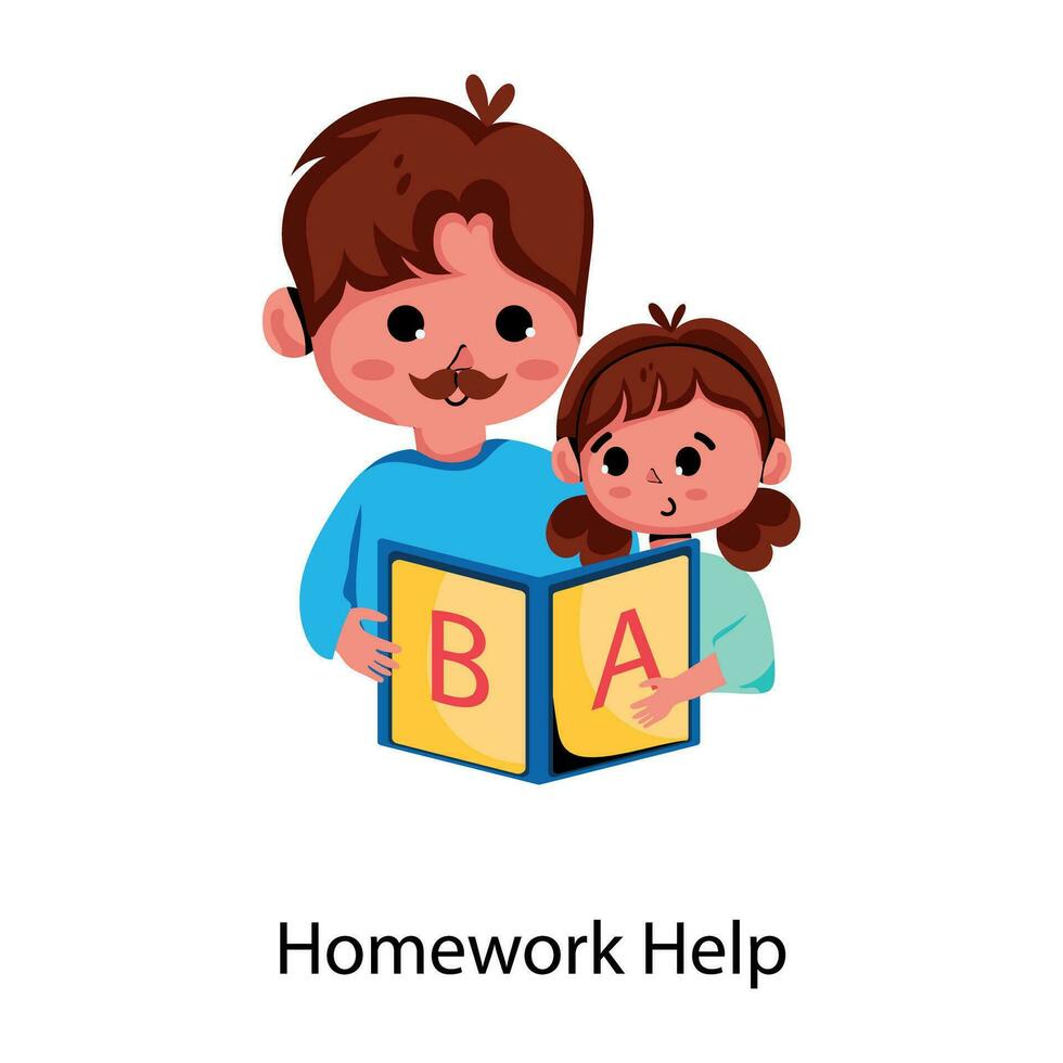 Trendy Homework Help vector