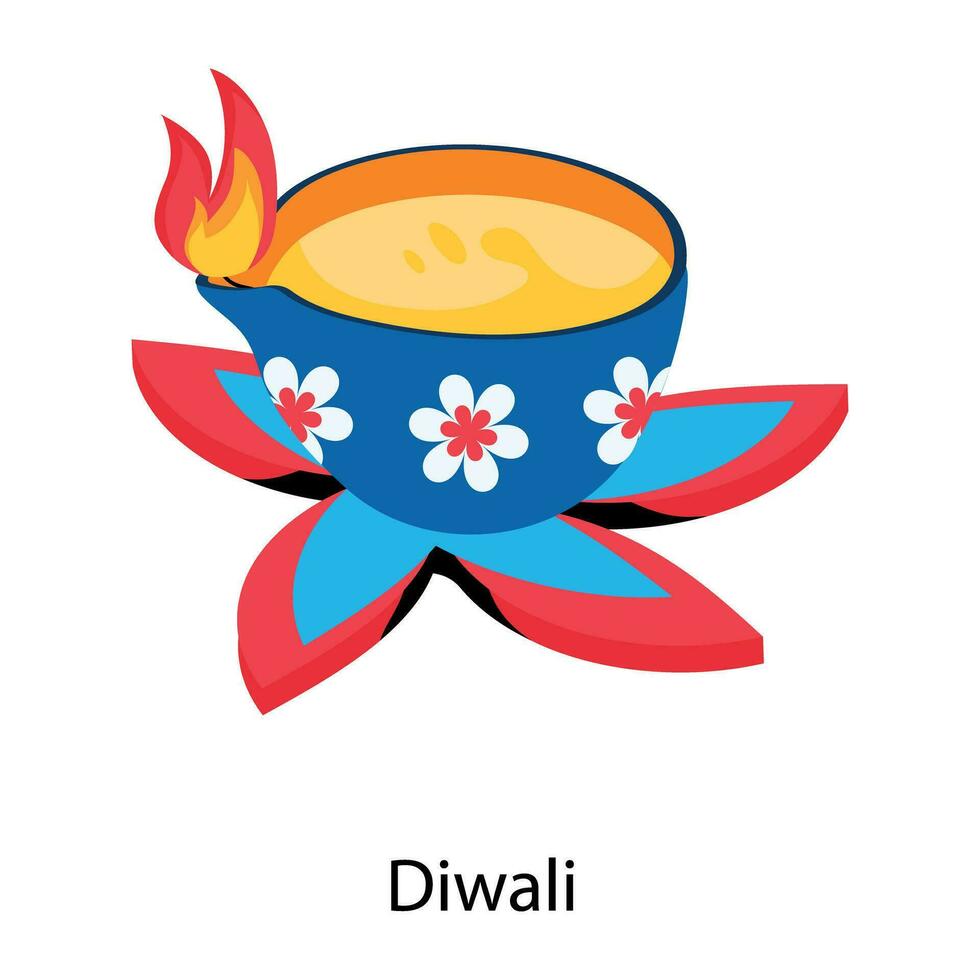 Trendy Diwali Concepts vector