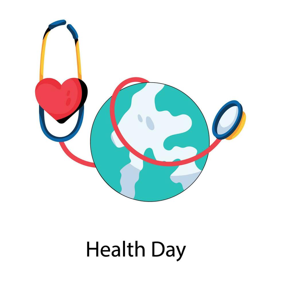 Trendy Health Day vector