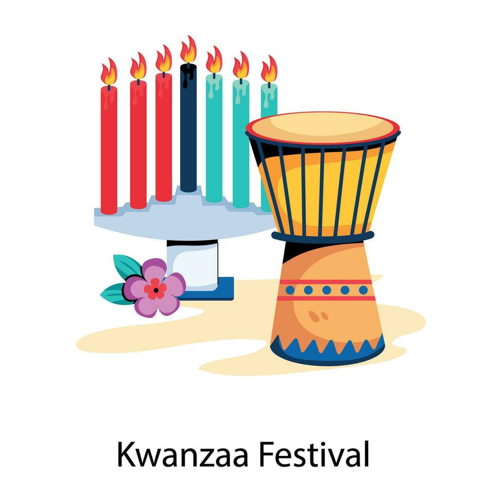 Trendy Kwanzaa Festival vector