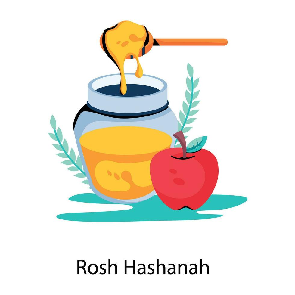 Trendy Rosh Hashanah vector