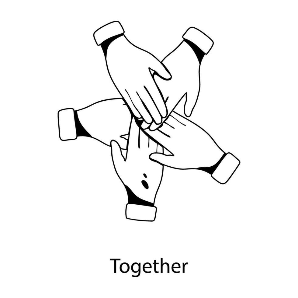 Trendy Together Concepts vector