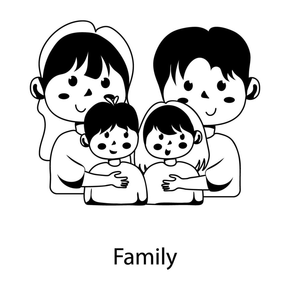Trendy Family Concepts vector