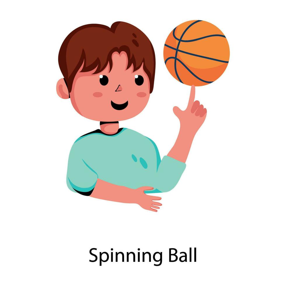 Trendy Spinning Ball vector