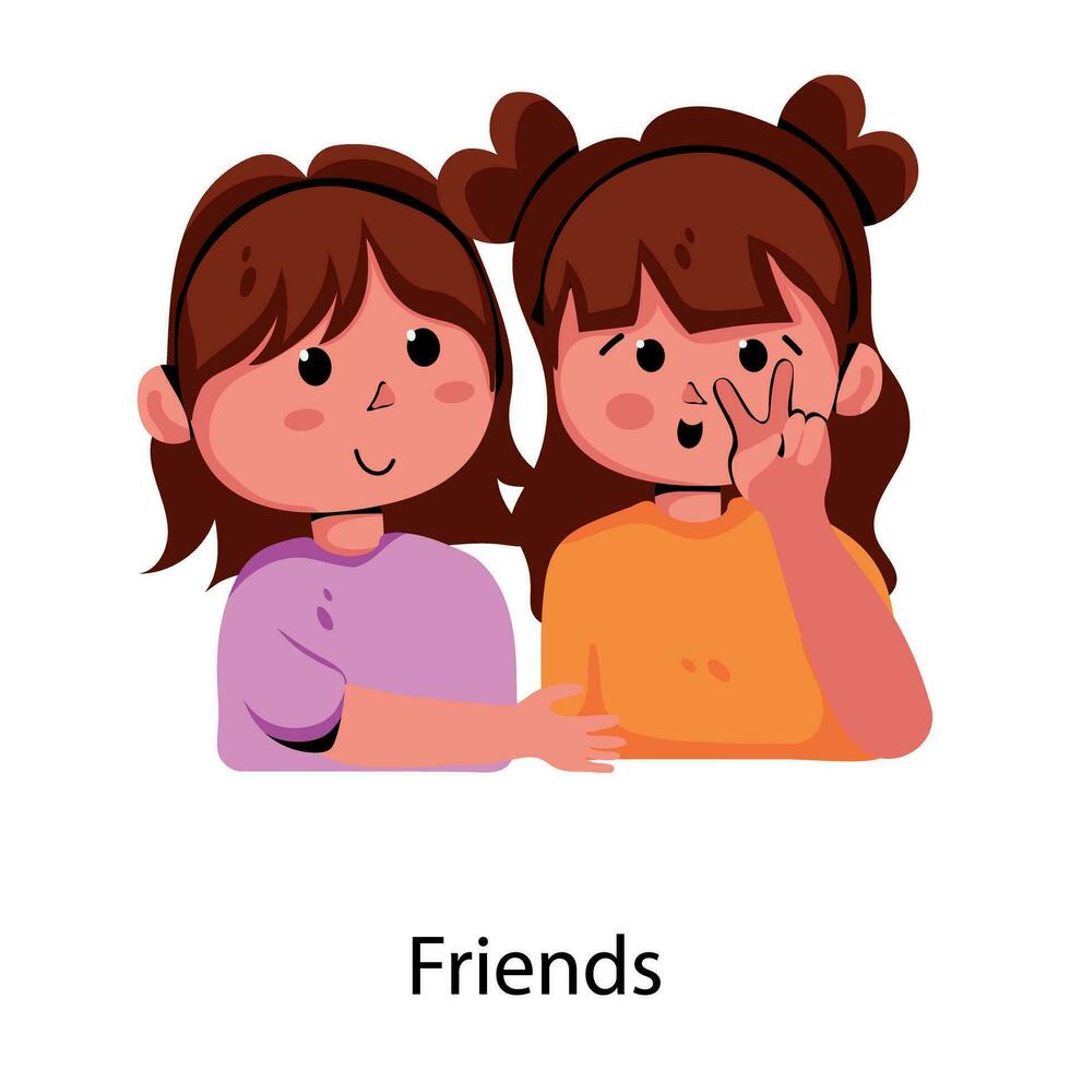 Trendy Friends Concepts vector