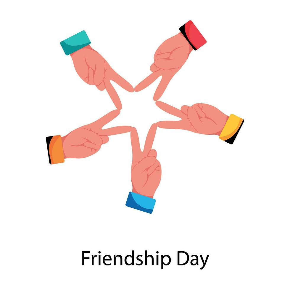 Trendy Friendship Day vector