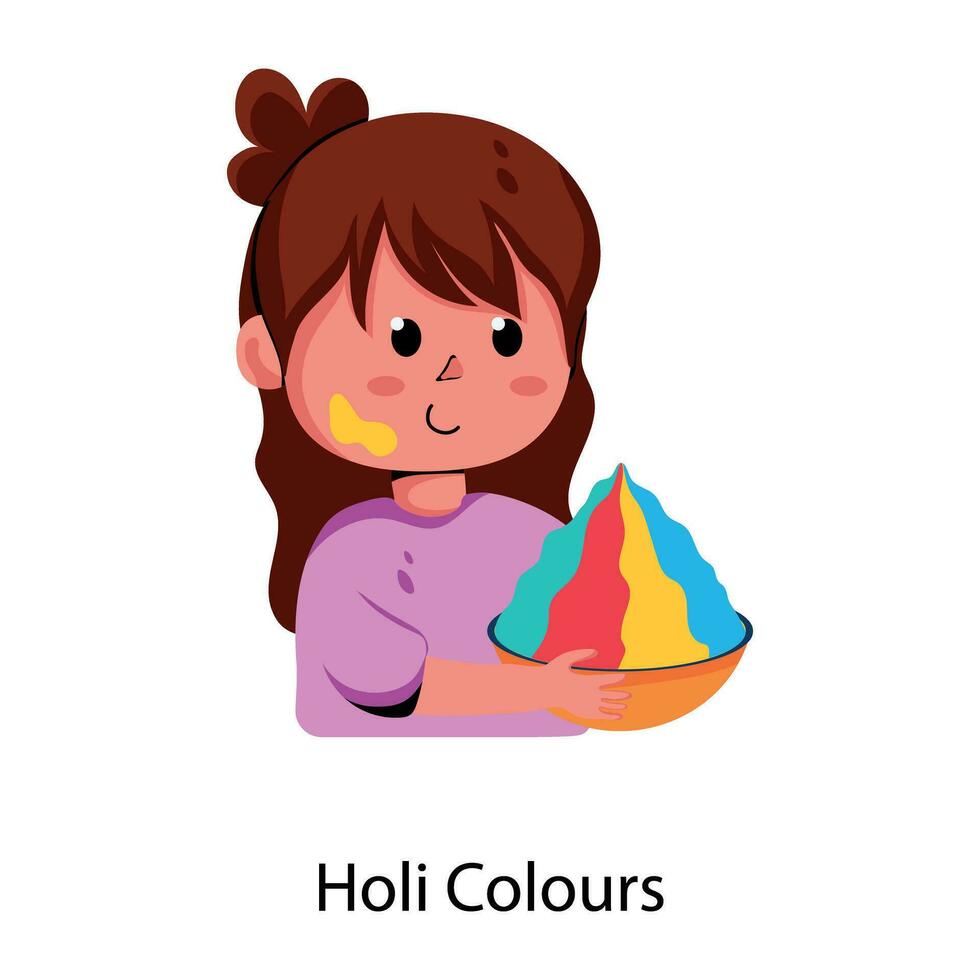 Trendy Holi Colours vector