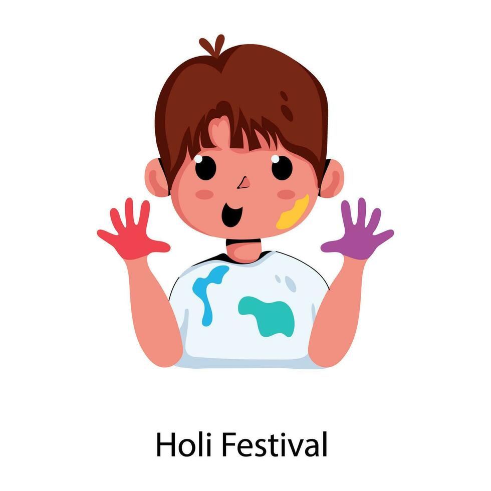 Trendy Holi Festival vector
