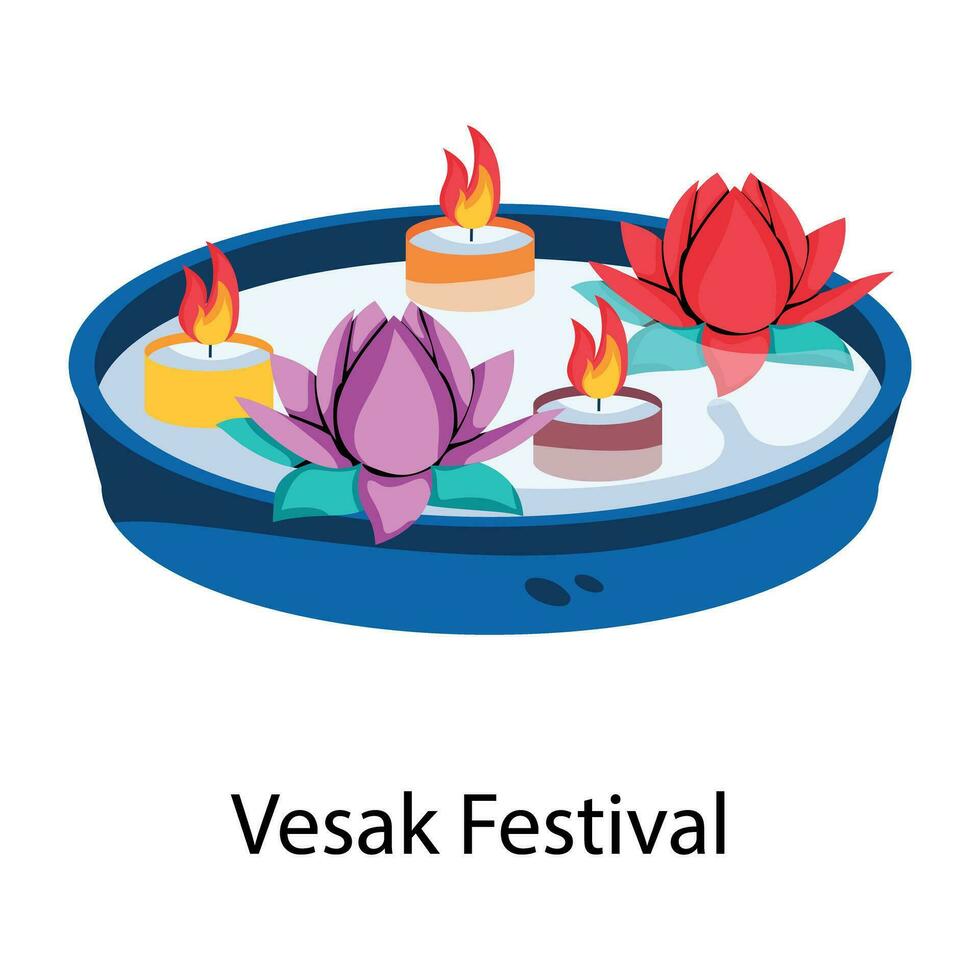 Trendy Vesak Festival vector