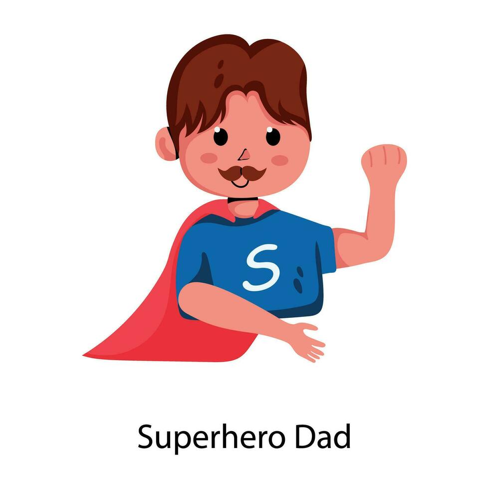 de moda superhéroe papá vector