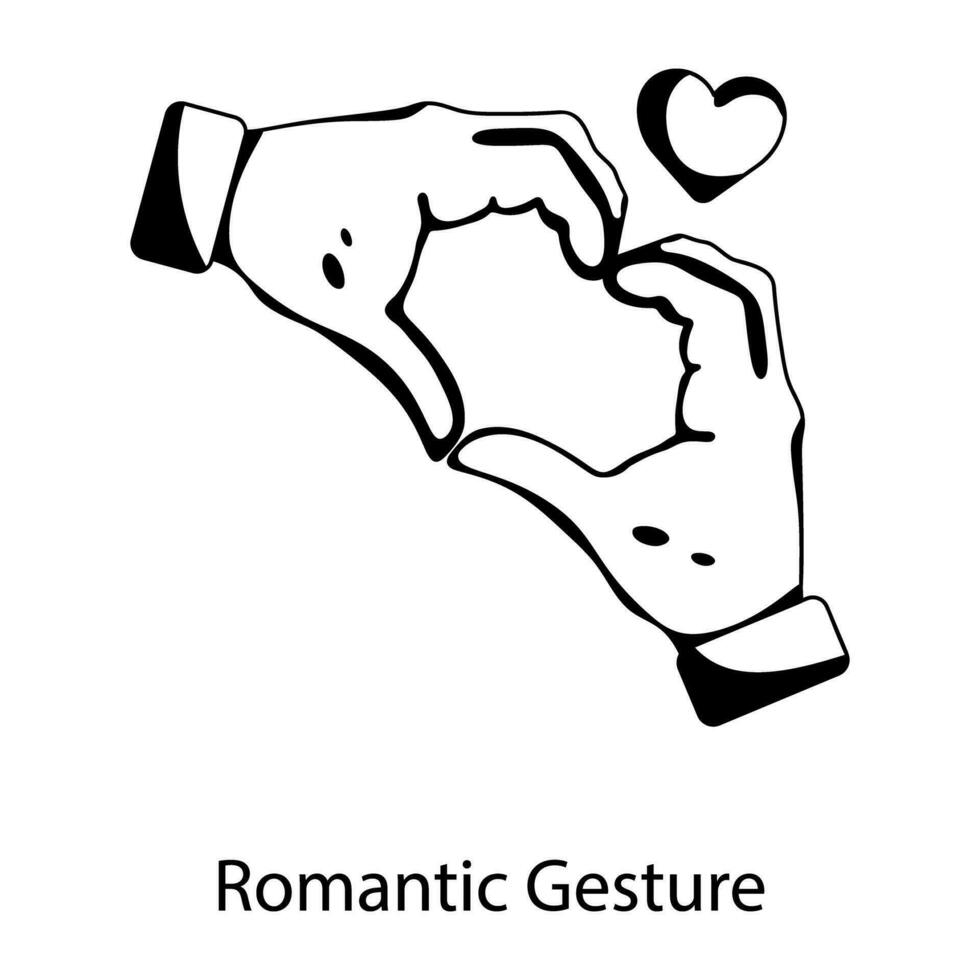 de moda romántico gesto vector