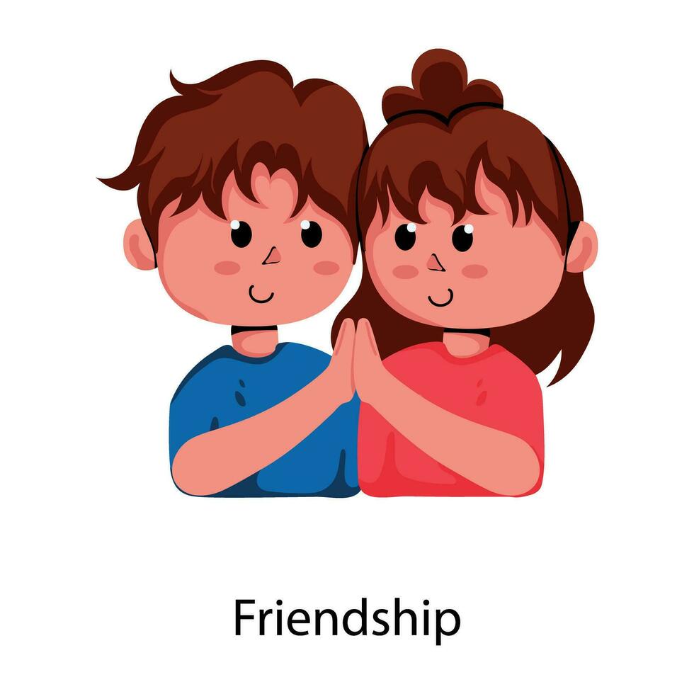 Trendy Friendship Concepts vector