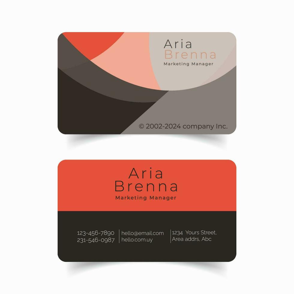 Abstract color Business card Template vector