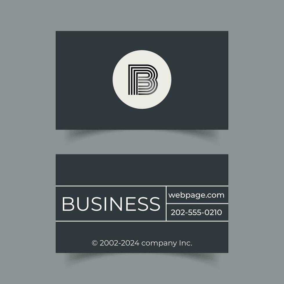 Minimalist simple info Business card template vector