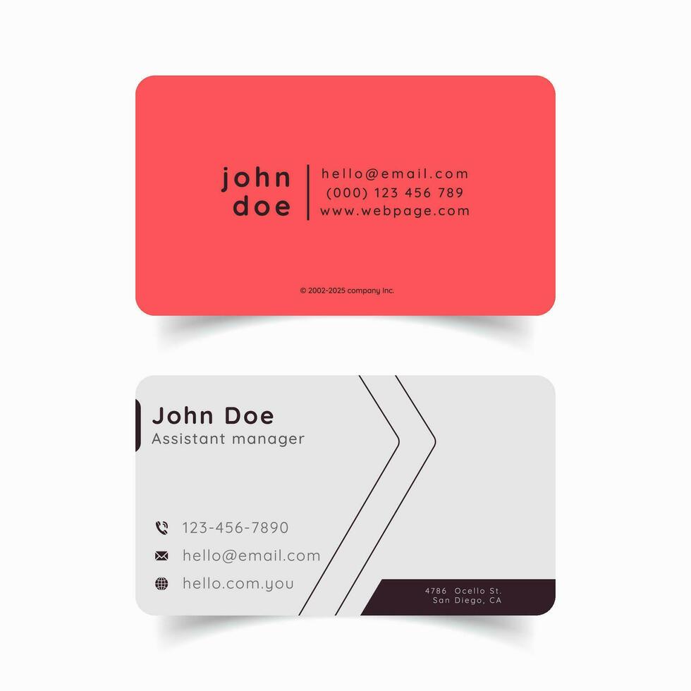profesional sencillo negocio tarjeta diseño vector