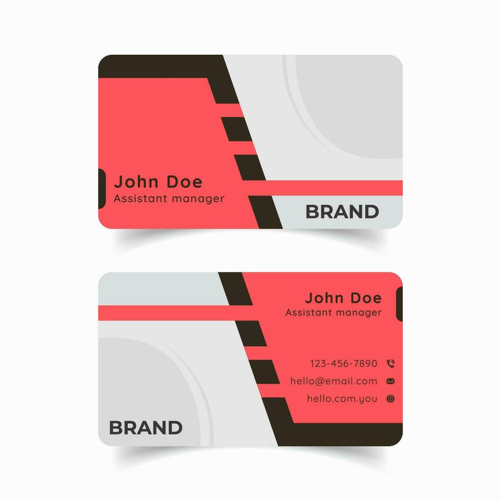 Abstract Brand Business Card Template vector