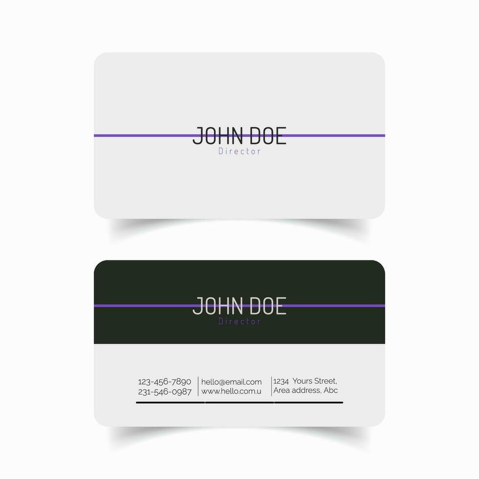 Simple Info Business Card Template in Minimalist Style vector
