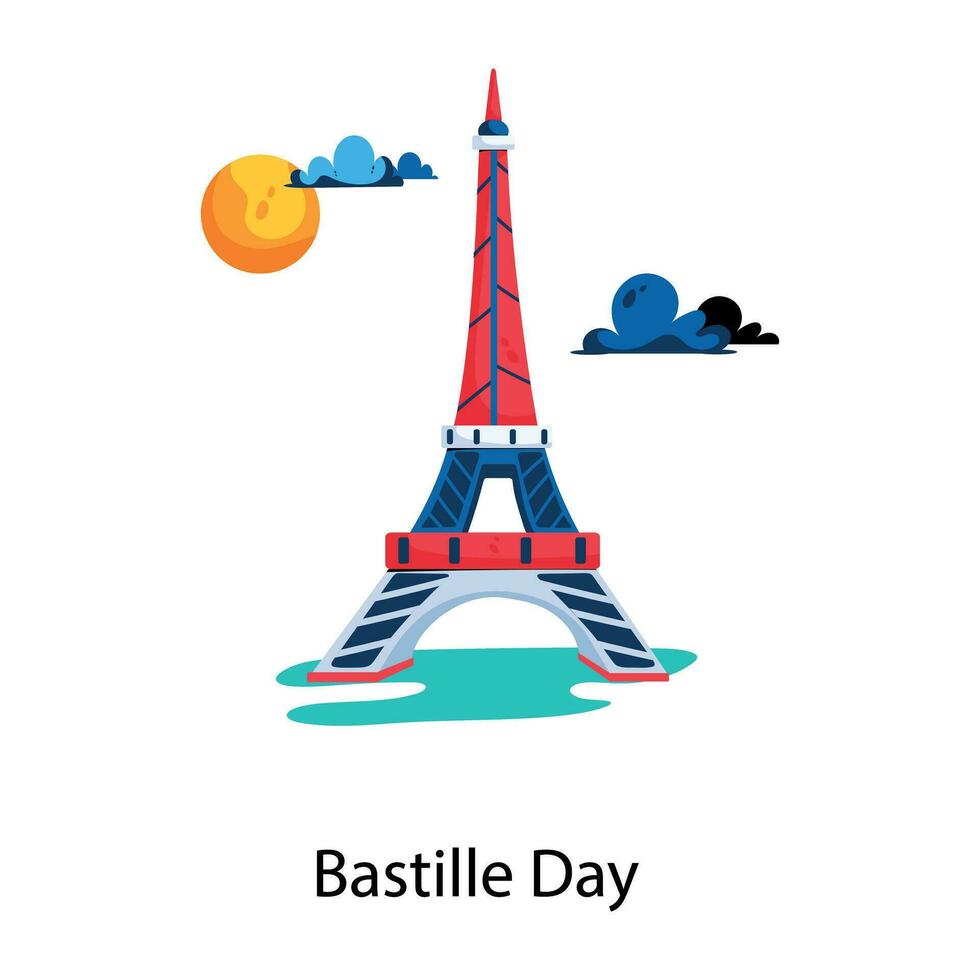 Trendy Bastille Day vector