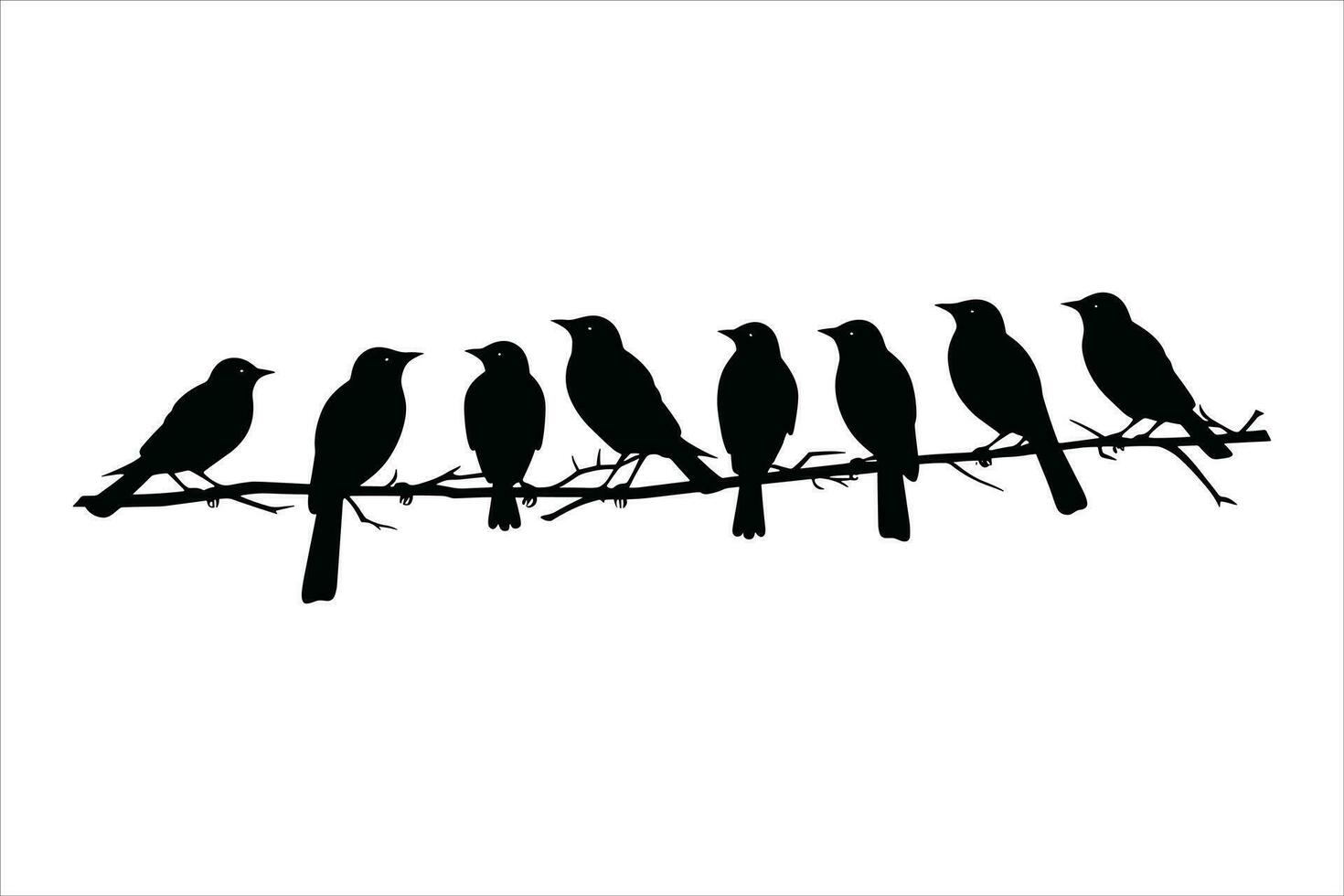 crow sitting vector silhouette isolated  VectorPrint