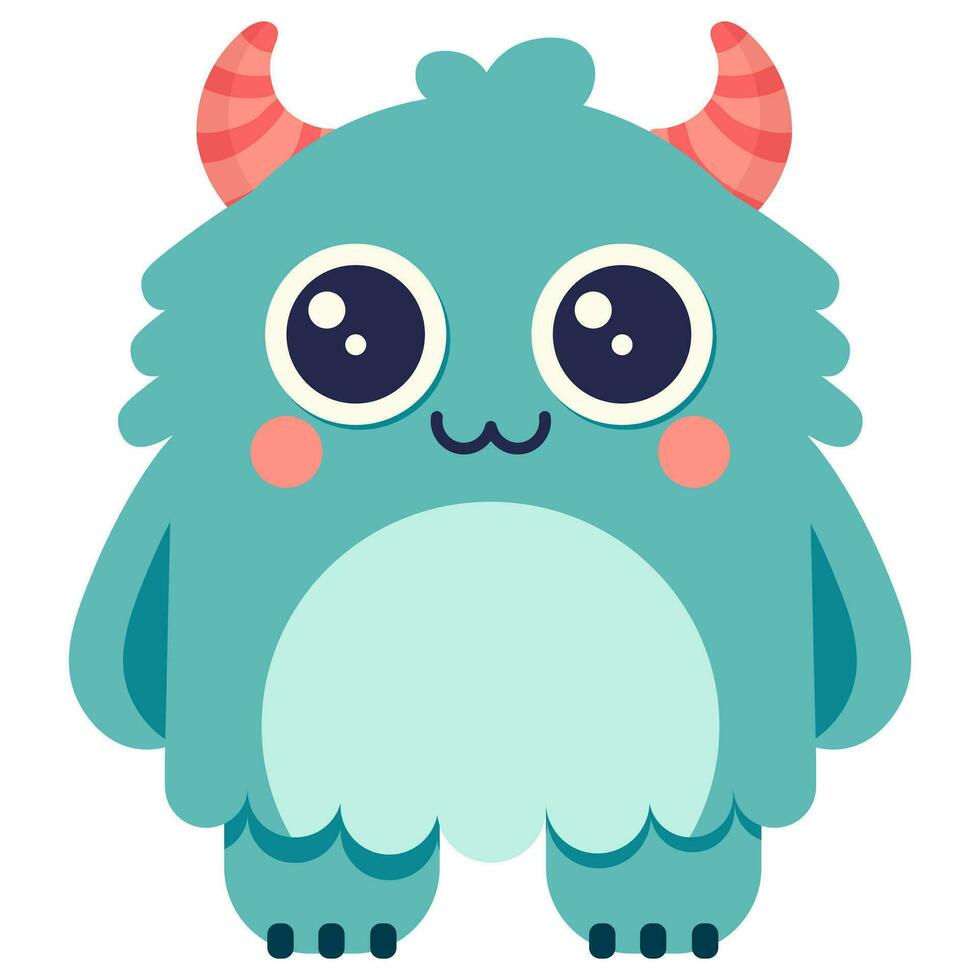 Cute monster. Cartoon character for children. Vector illustration