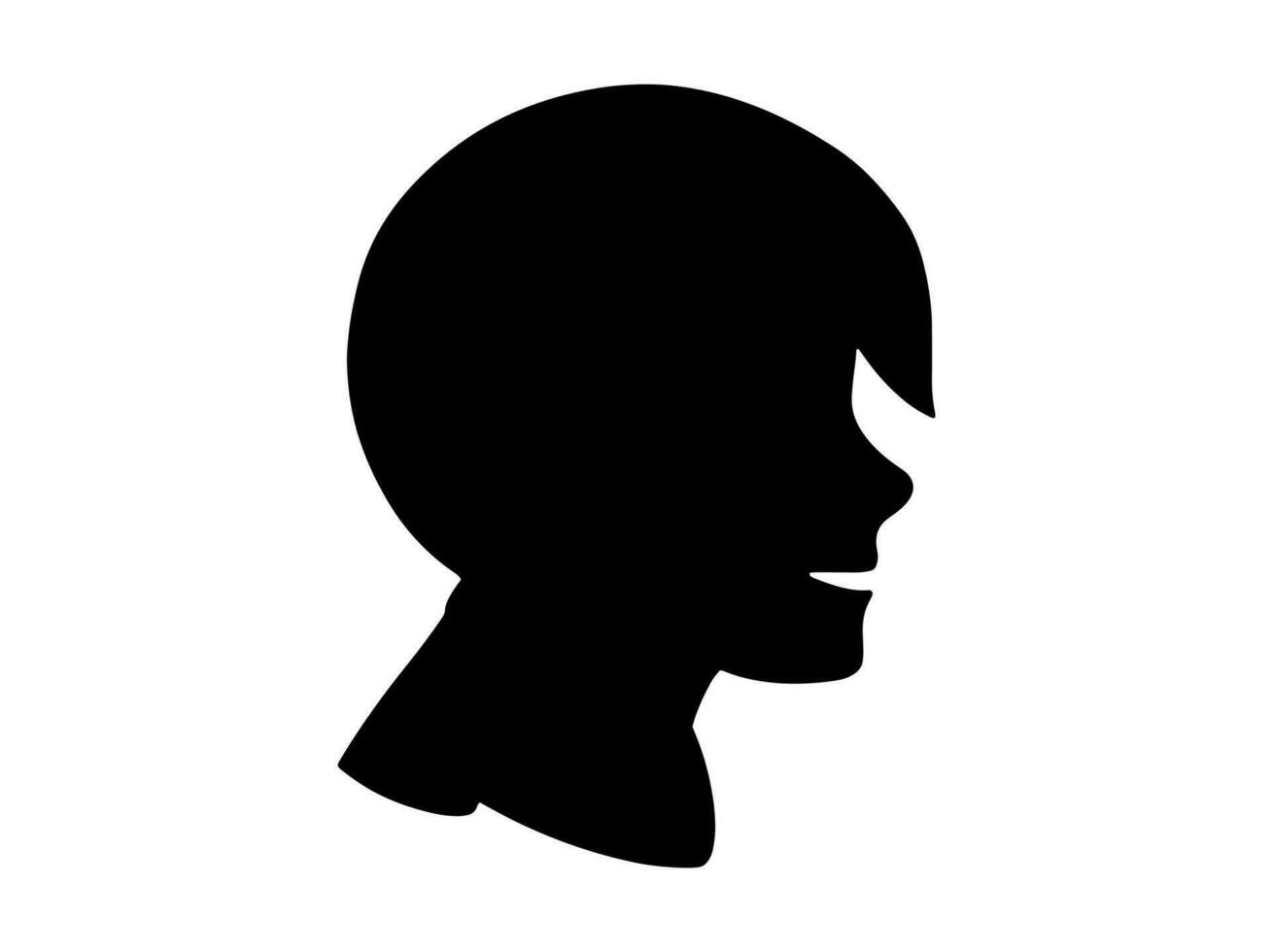 Avatar Female or Avatar Women Silhouette vector