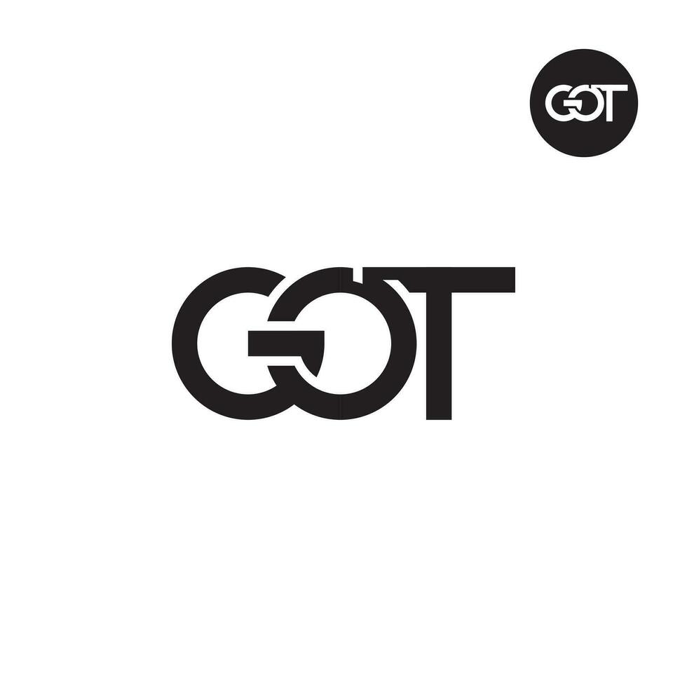 Letter GOT Monogram Logo Design vector