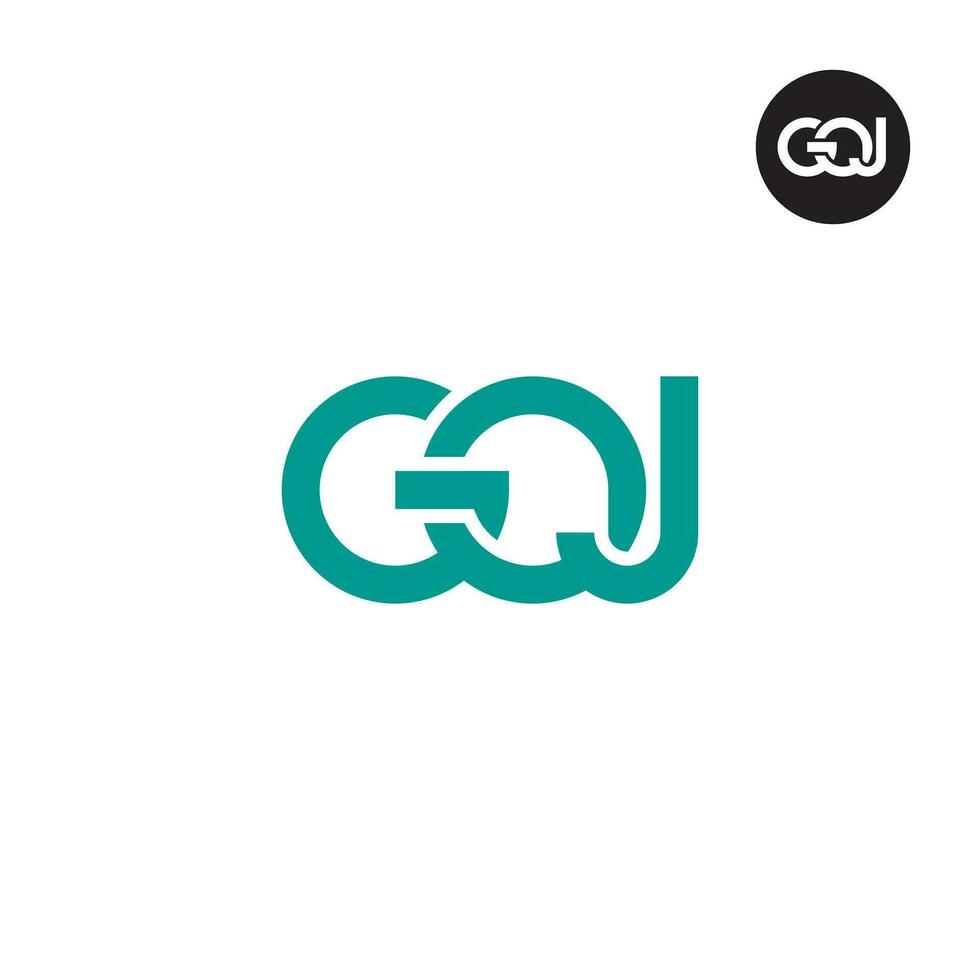 Letter GOJ Monogram Logo Design vector