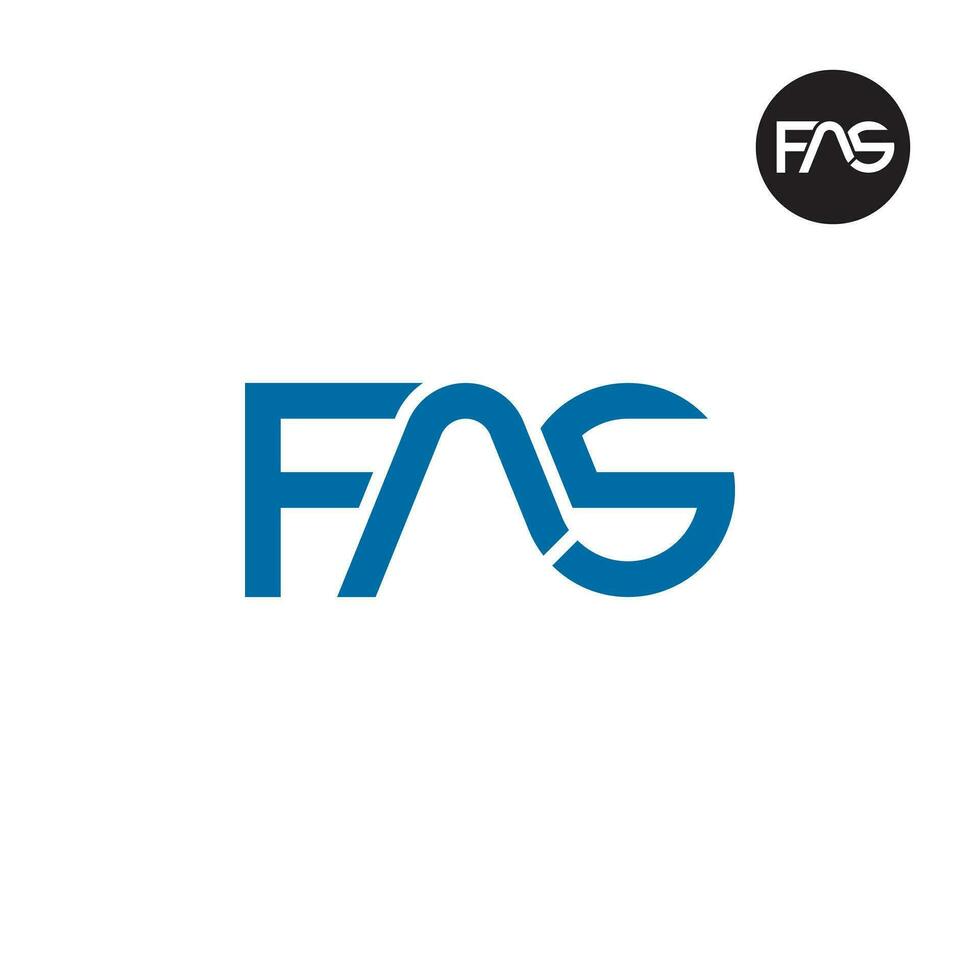 Letter FA5 FAS Monogram Logo Design vector