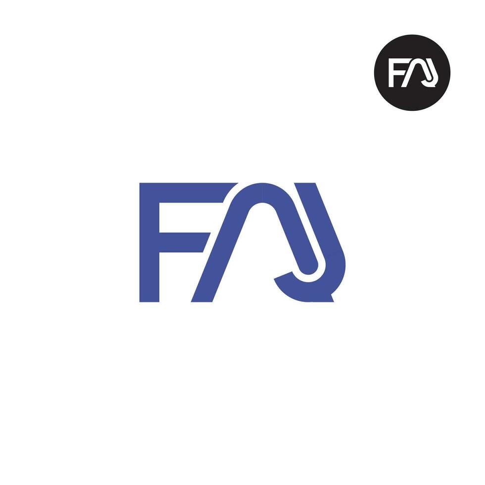 Letter FAJ Monogram Logo Design vector