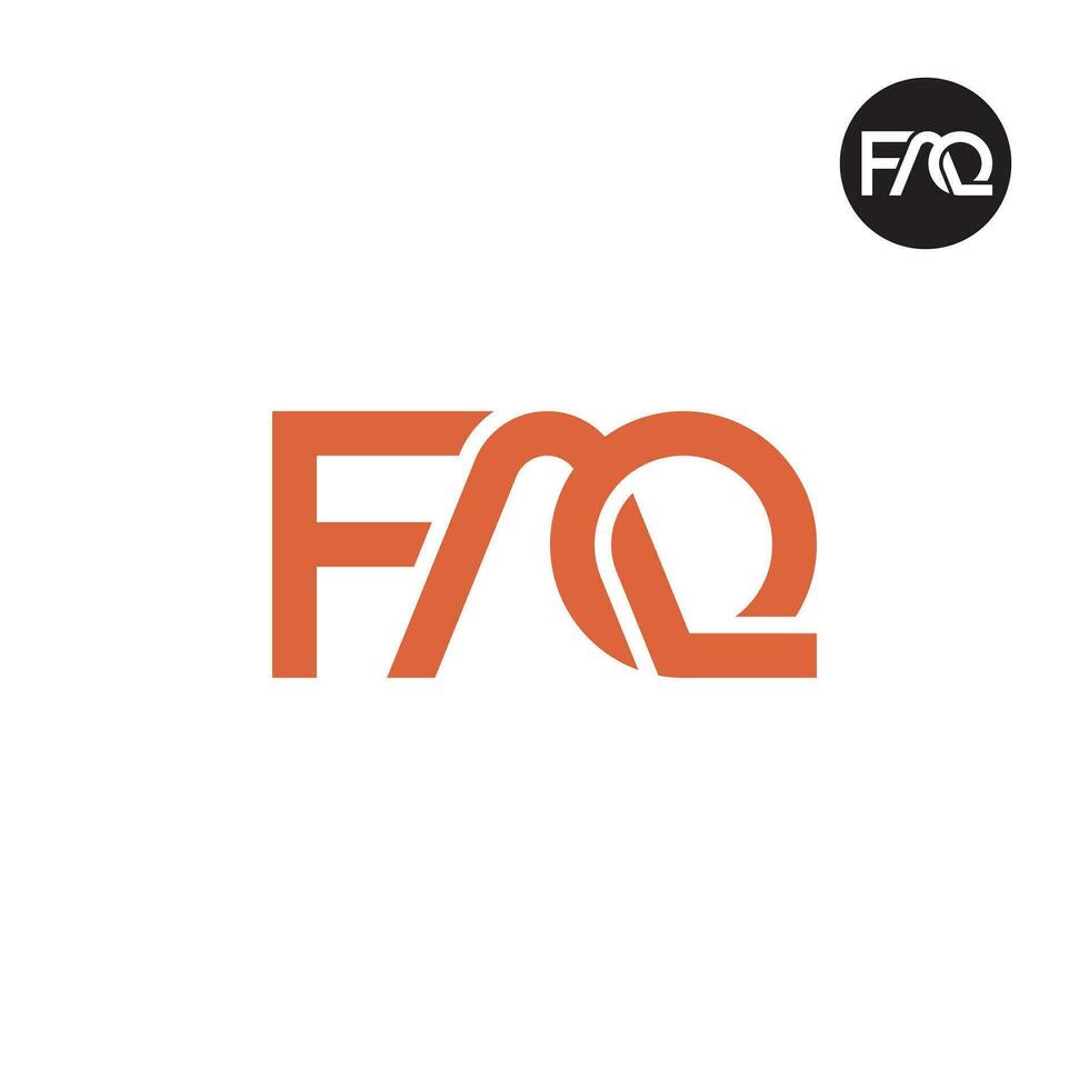 Letter FAQ Monogram Logo Design vector