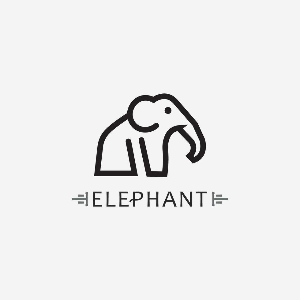 Elephant Logo Vector Illustrator Design Template