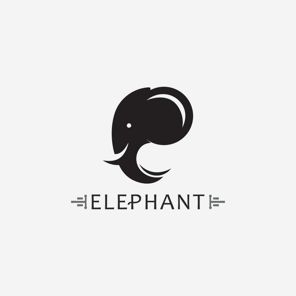 elefante logo vector ilustrador plantilla de diseño