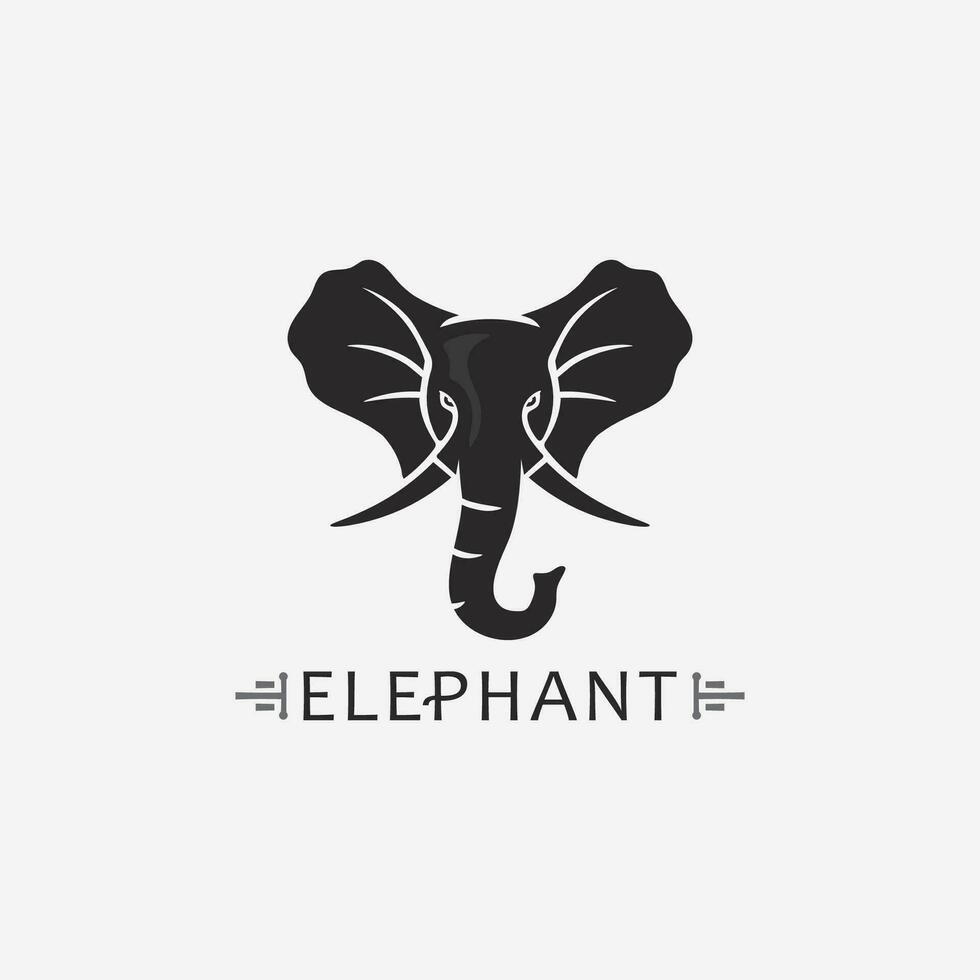 elefante logo vector ilustrador plantilla de diseño