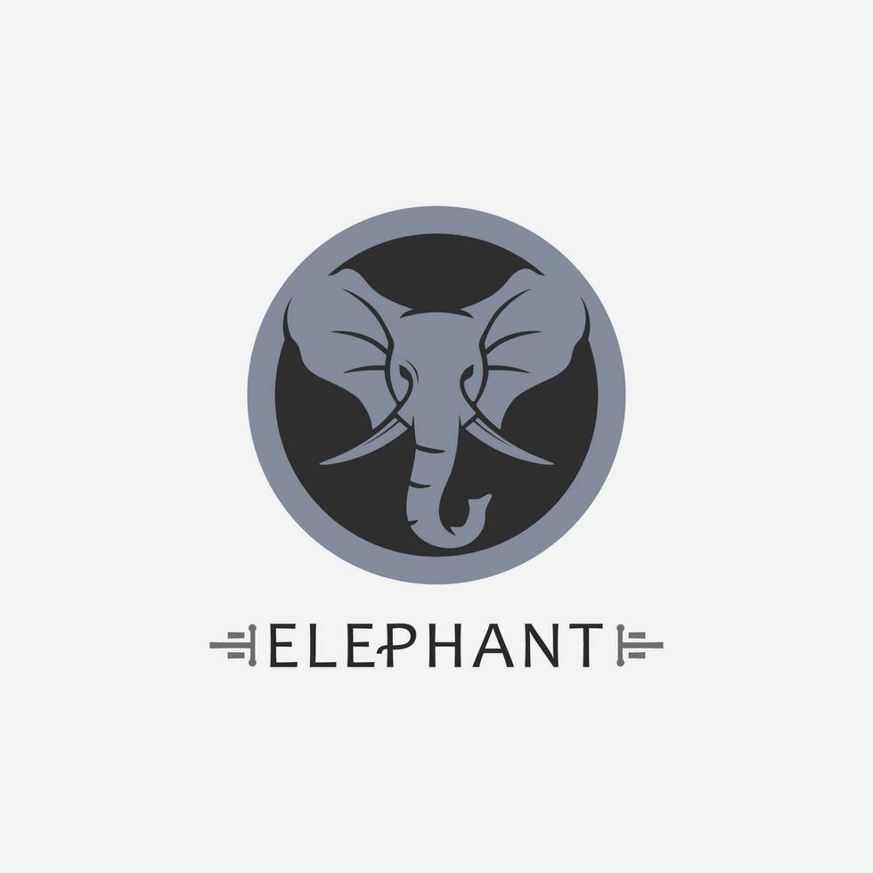 elefante logo vector ilustrador plantilla de diseño