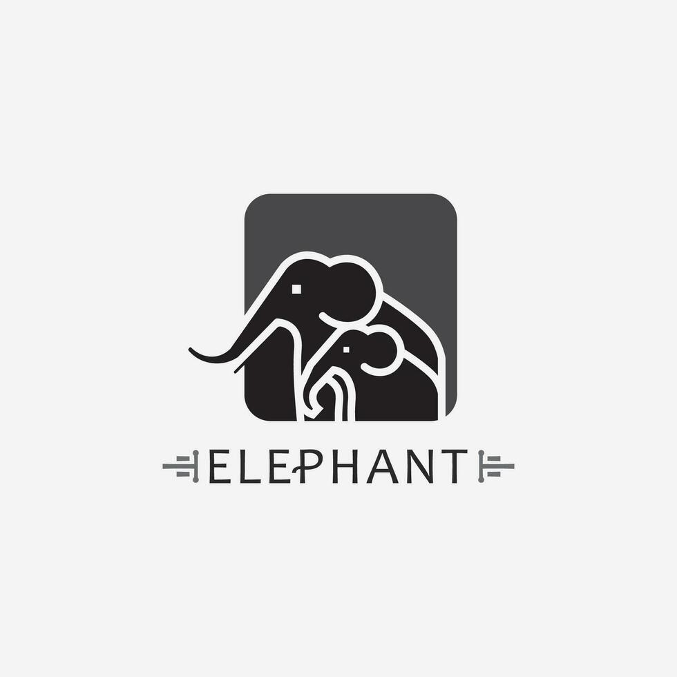 Elephant Logo Vector Illustrator Design Template