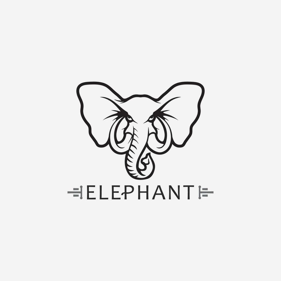 elefante logo vector ilustrador plantilla de diseño