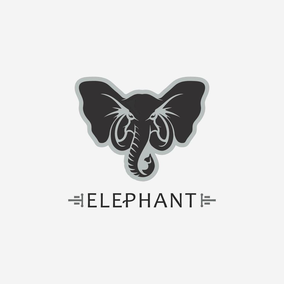 elefante logo vector ilustrador plantilla de diseño