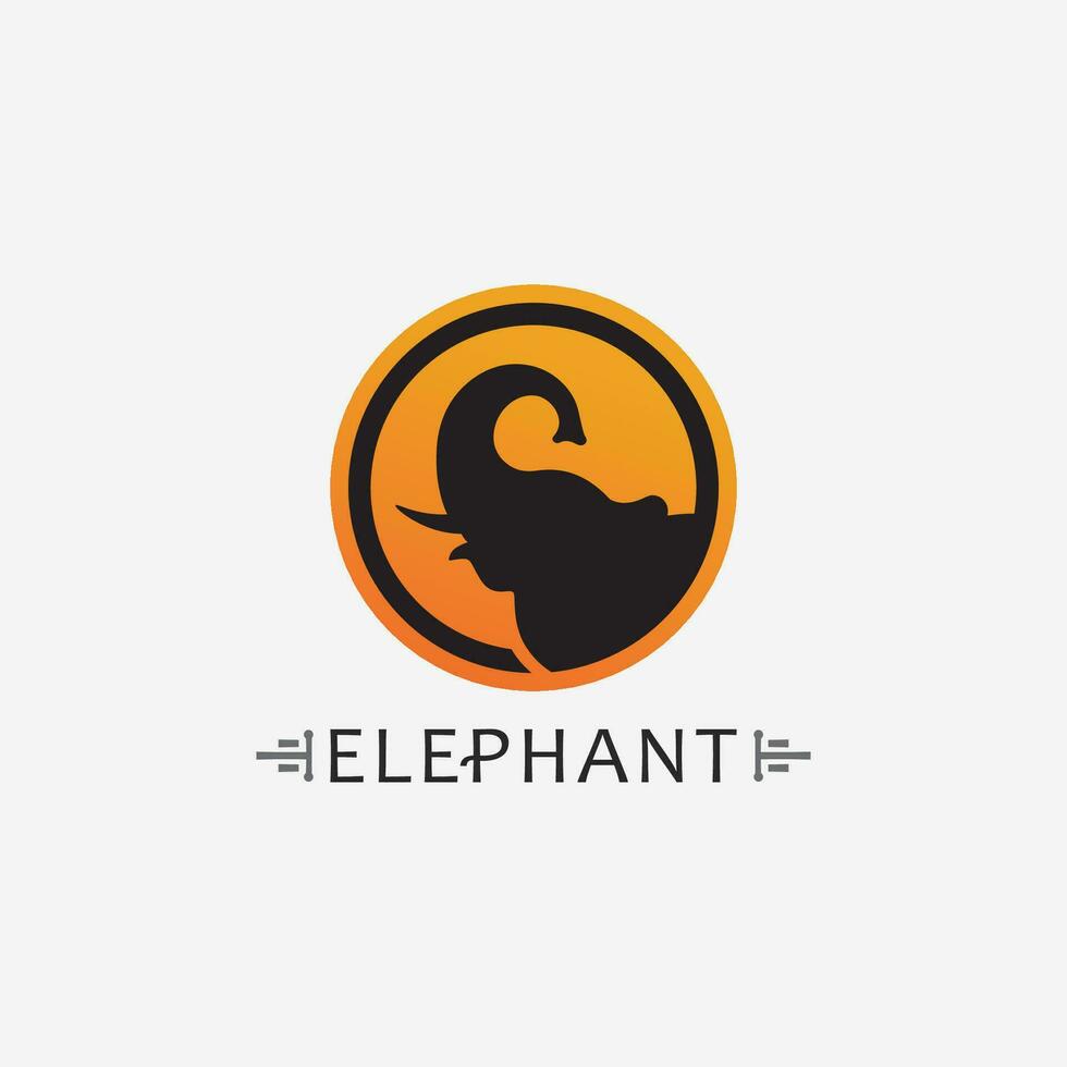 elefante logo vector ilustrador plantilla de diseño