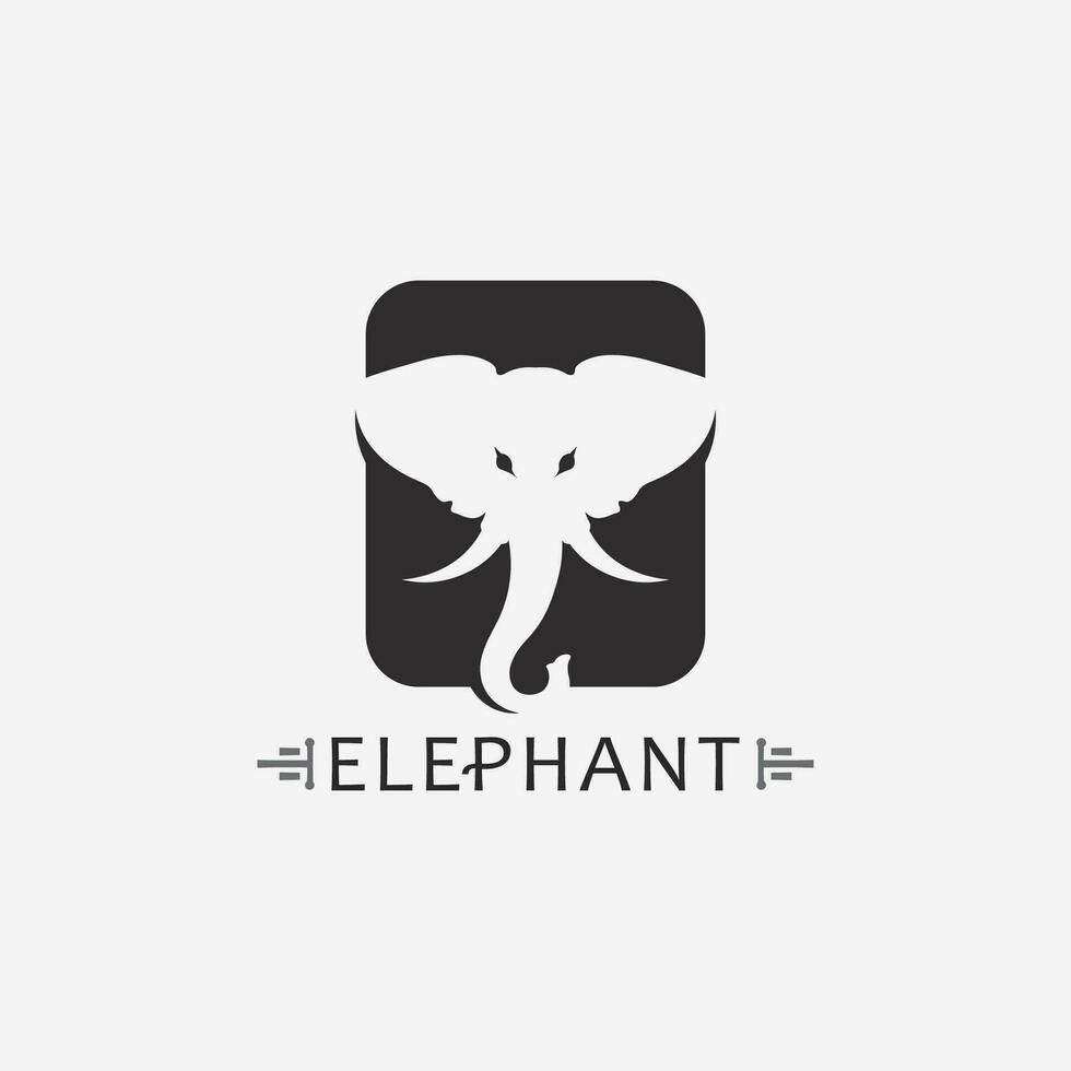 elefante logo vector ilustrador plantilla de diseño