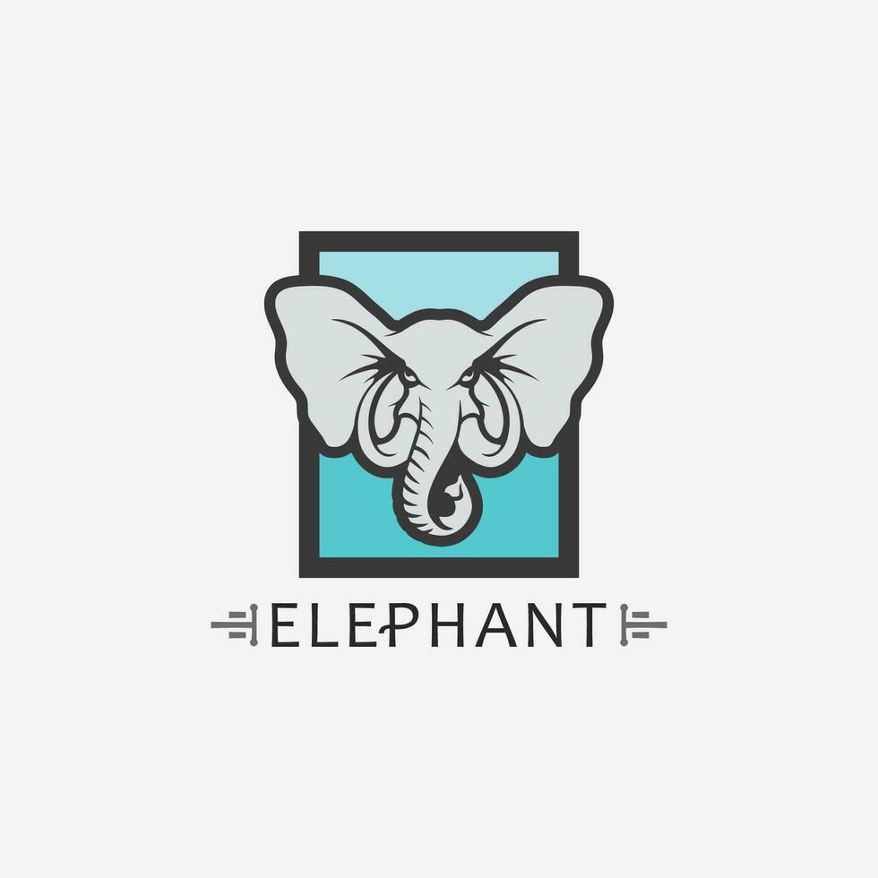 elefante logo vector ilustrador plantilla de diseño