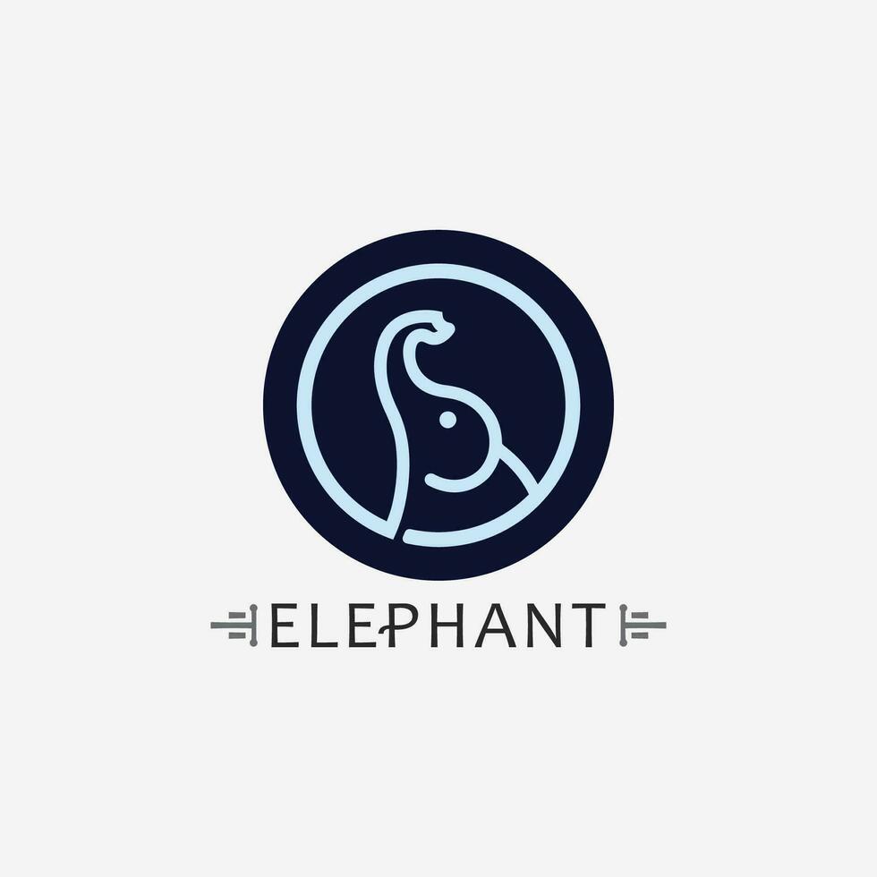 Elephant Logo Vector Illustrator Design Template