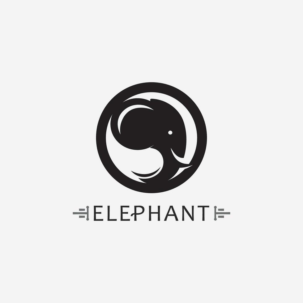 elefante logo vector ilustrador plantilla de diseño