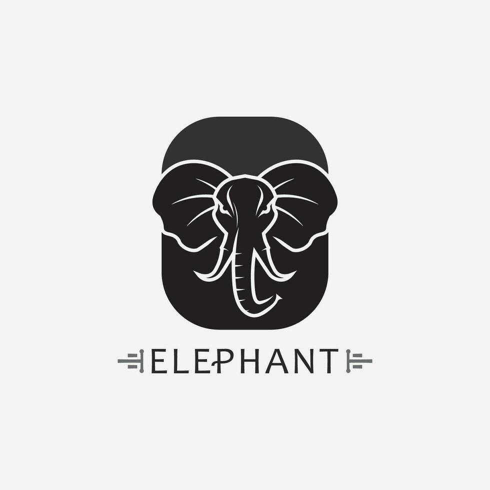 elefante logo vector ilustrador plantilla de diseño